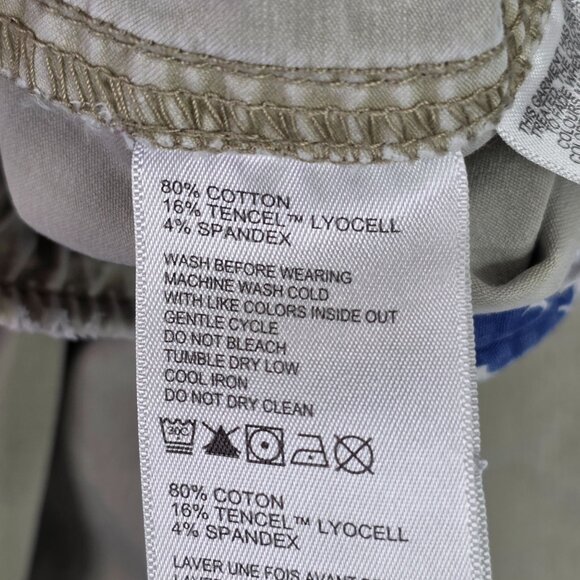 Mens Tommy Bahama Khaki Drawstring Pants Elastic Waist Cotton Tencel Stretch XXL - Picture 3 of 9